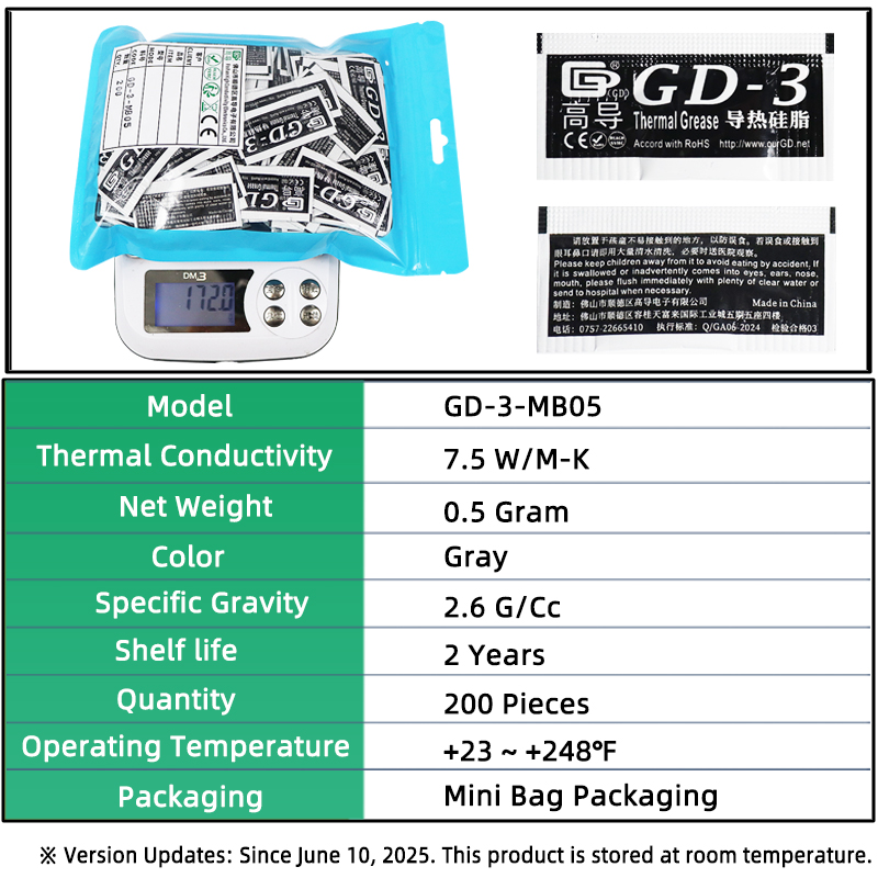 Net Weight 0.5 Gram 200 PCS Gr - Thermal Paste Cpu 评论和价格